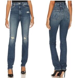 Mother Superior High Waisted Double Dazzler Heel Jeans in Morning Chores Size 25